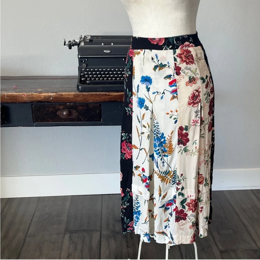 Maje Jinger Floral Midi Skirt - Size 2